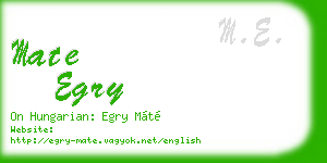 mate egry business card